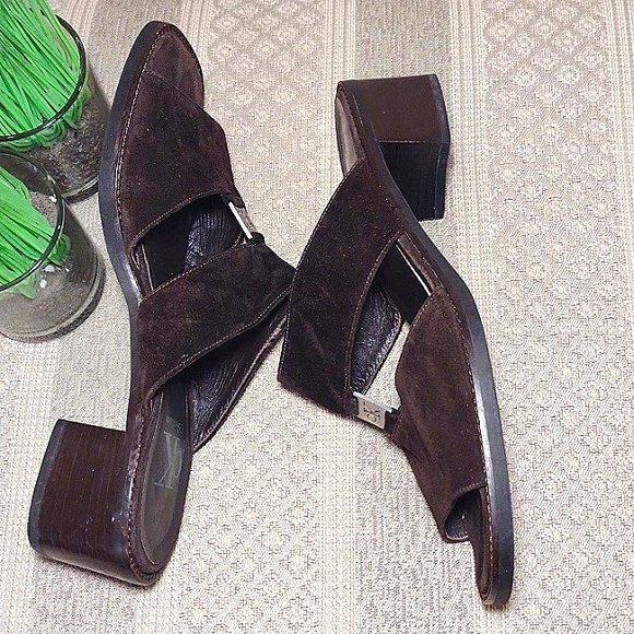 Calvin Klein Double Band Suede Logo Sandals - Picture 4 of 14